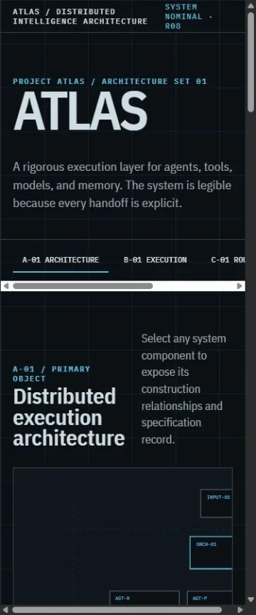 Mobile benchmark review frame for ATLAS — Distributed Intelligence Architecture