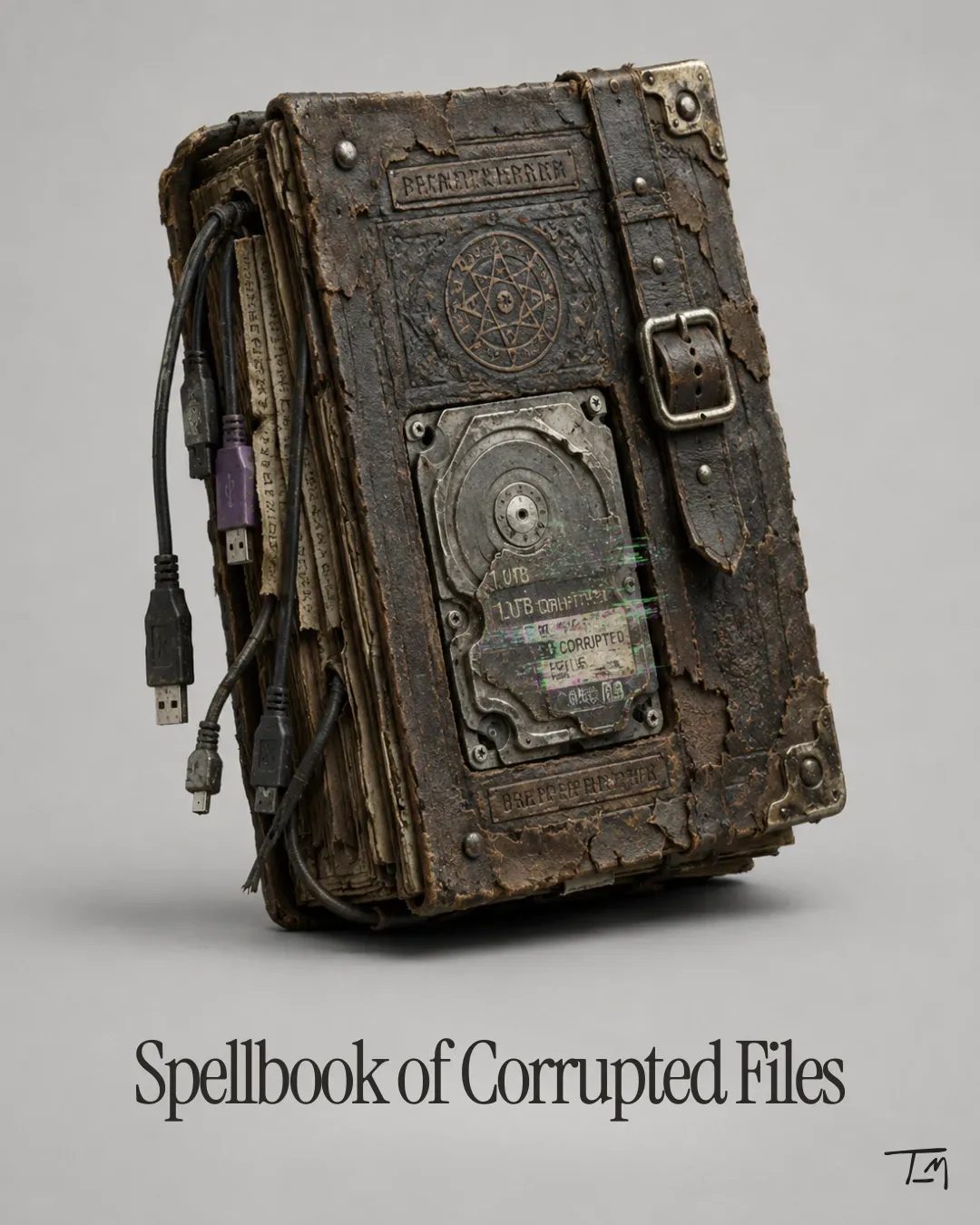 The Spellbook of Corrupted Files concept image from the Lemonteed Memetic Warfare archive