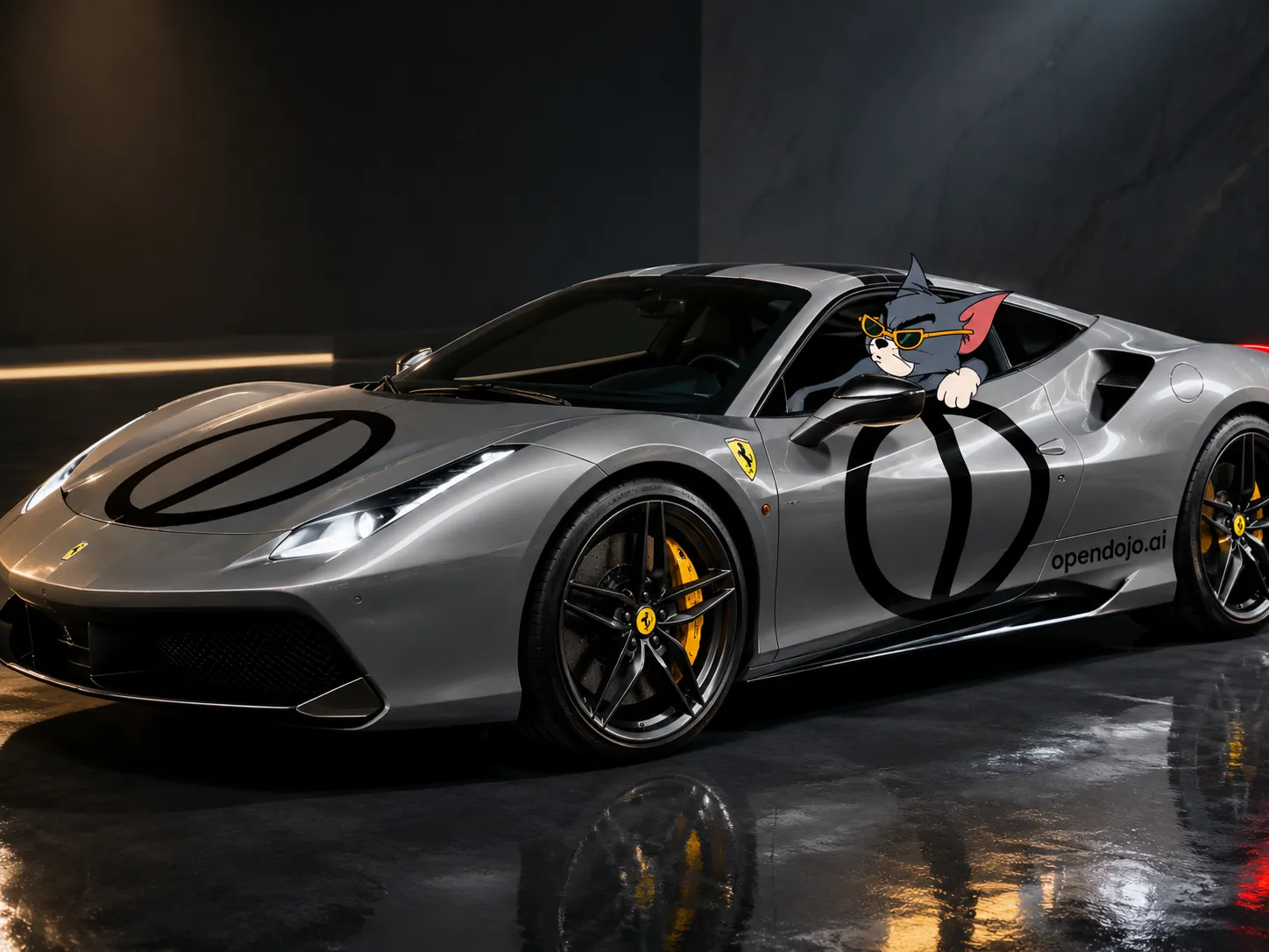Dj Cows Open Dojo Ferarri Mockup from the Lemonteed Misc Gens series