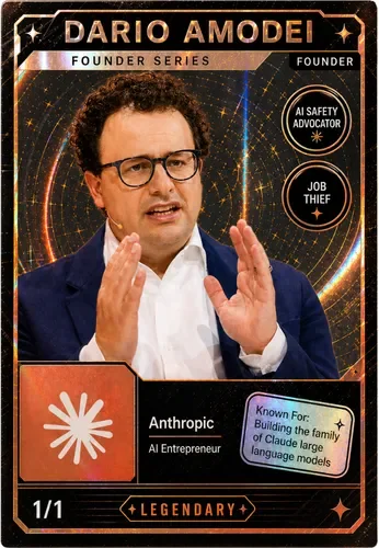 Dario Amodei founder series concept card from the Lemonteed VRG Cards archive.