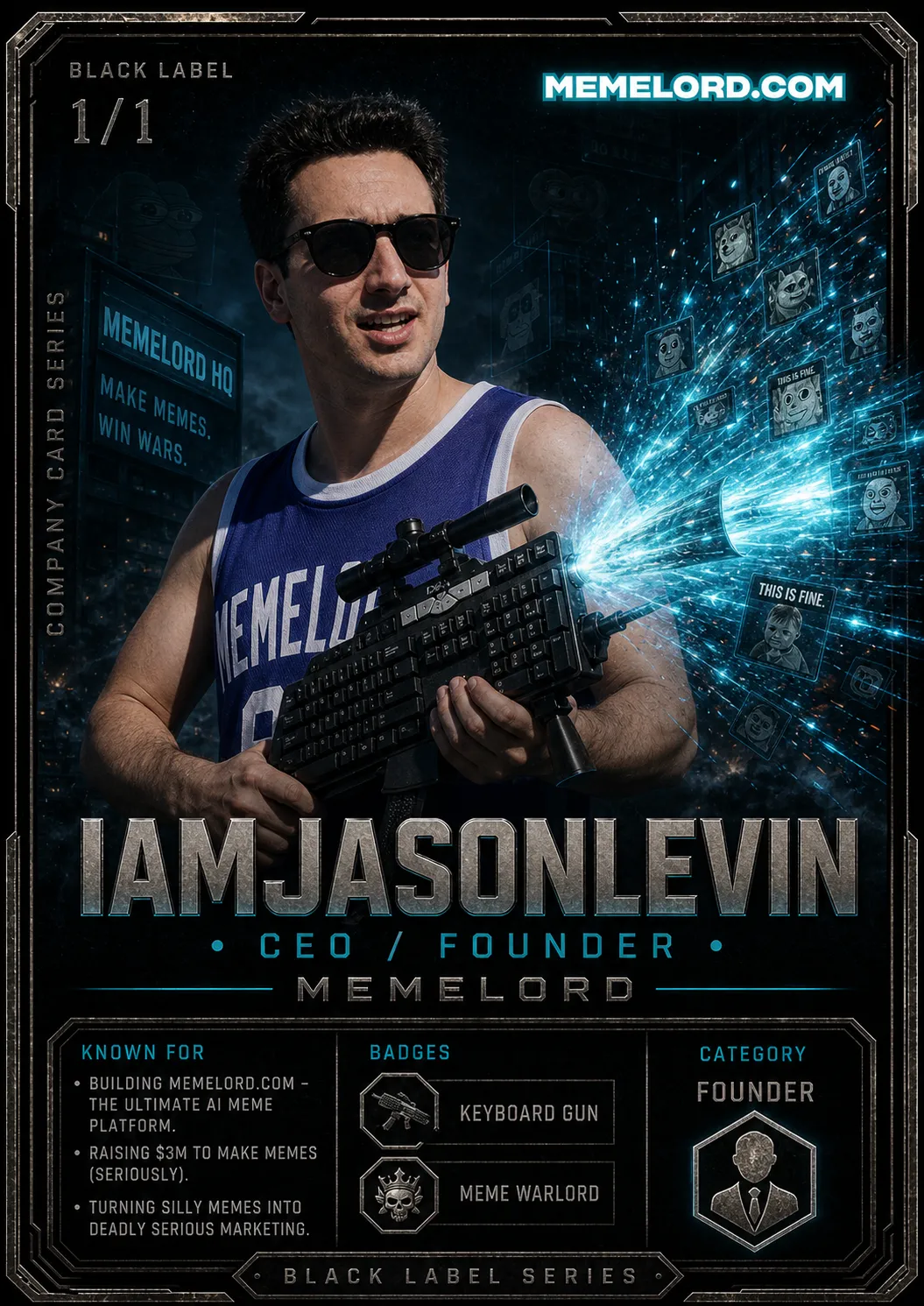 Jason Levin Black Label from the Lemonteed VRG Cards series