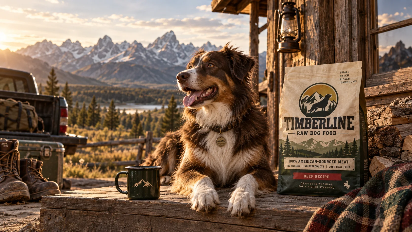  Dog outdoors in the Bighorn Mountains, Wyoming