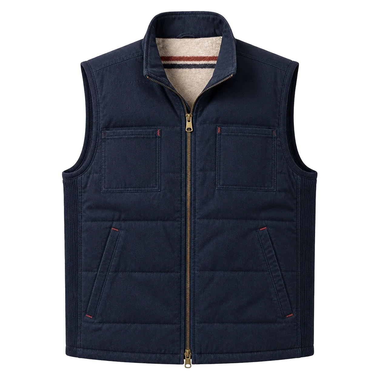 Shift quilted work vest in deep ink navy