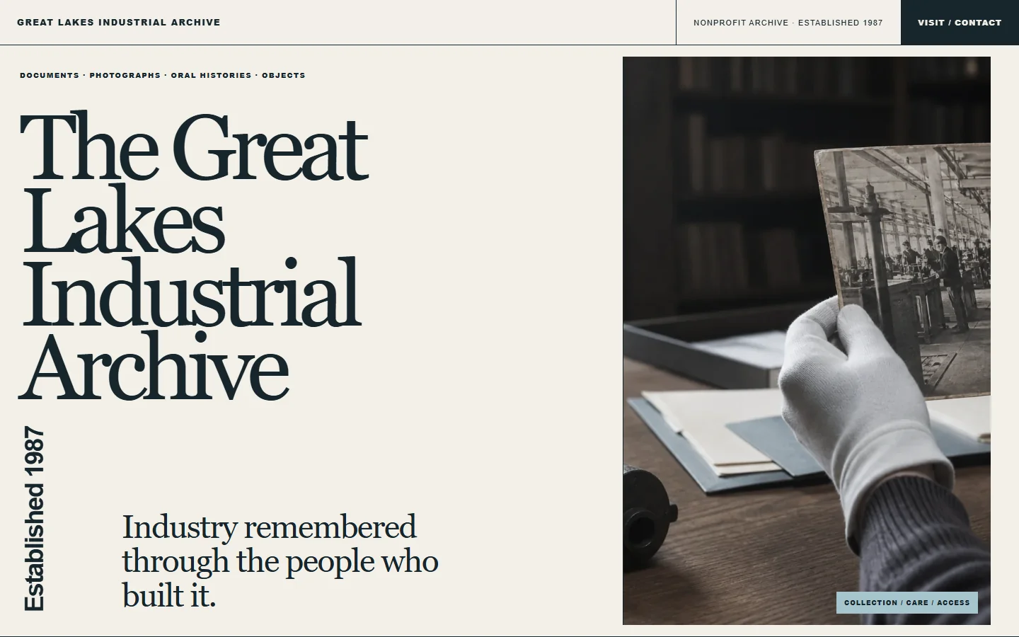 Screenshot of Great Lakes Industrial Archive