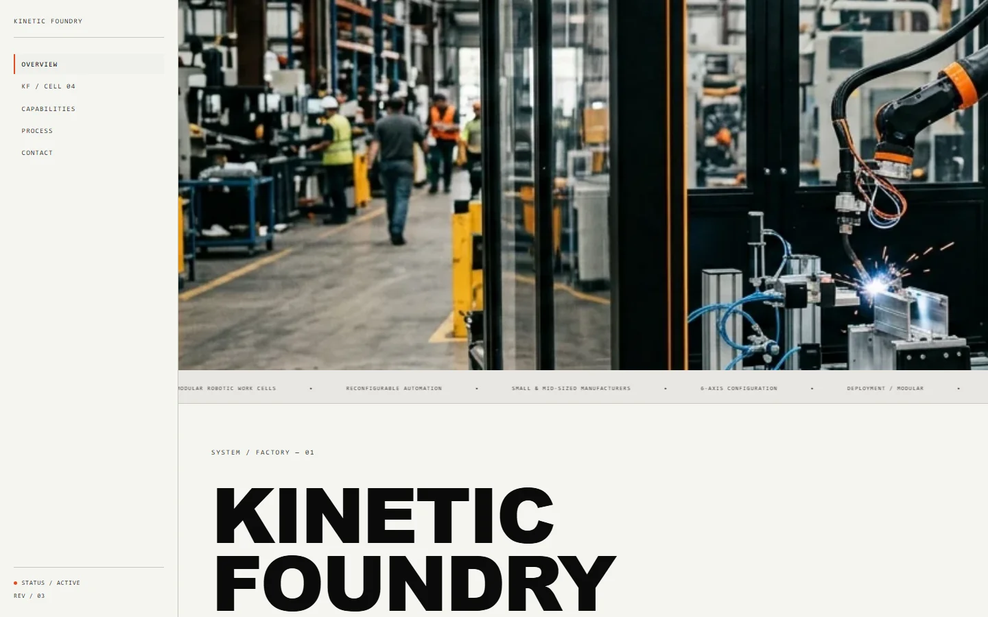 Screenshot of Kinetic Foundry