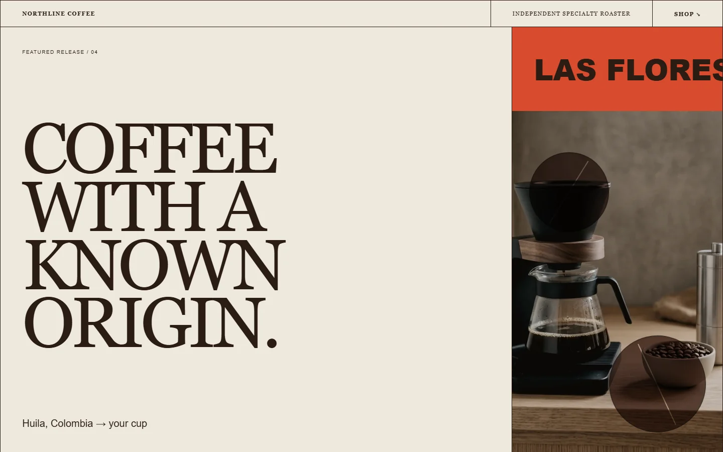 Screenshot of Northline Coffee