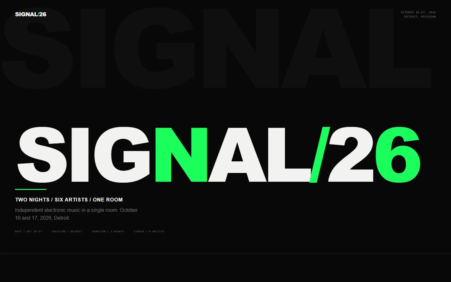Screenshot of SIGNAL/26